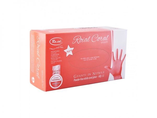 Guanti in NITRILE CORAL 5 Stelle Roial conf. 100 pz tg. S